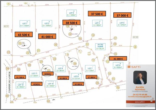 Terrain constructible et viabilisé - 561 m²