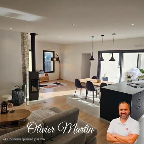 Pavillon de plain-pied – 6 pièces – 114 m² – terrain 433 m² – normes RE2020 construction récente.