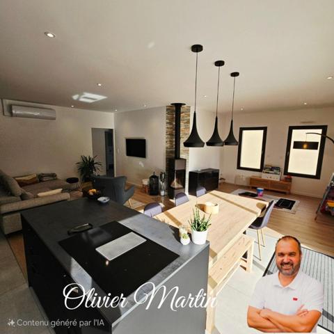 Pavillon de plain-pied – 6 pièces – 114 m² – terrain 433 m² – normes RE2020 construction récente.