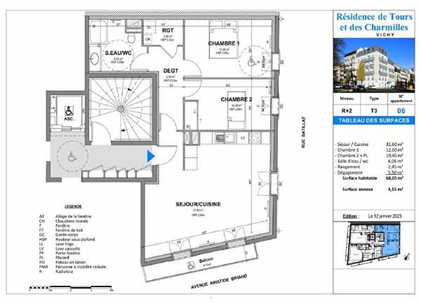 Appartement à vendre  2 pièces • 68,05 m2 Vichy