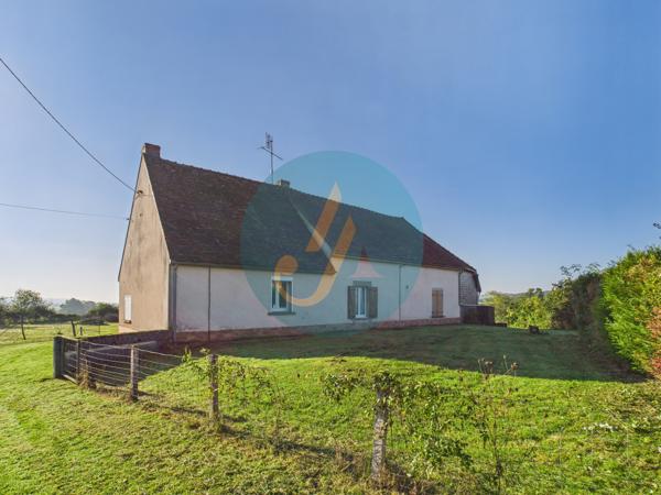 Jailly (58330) Charmante longère plain-pied, 3 chambres avec dépendances et terrain