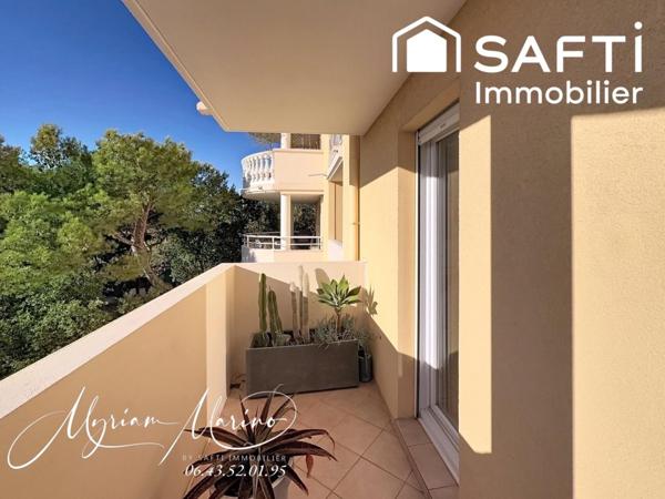 Saint Raphaël Valescure : 3 pièces lumineux, terrasse plein soleil, garage et parking