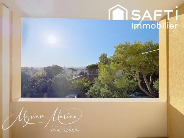 Saint Raphaël Valescure : 3 pièces lumineux, terrasse plein soleil, garage et parking