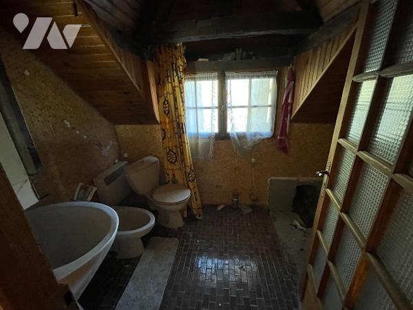 Une longère d'environ 500m² à rénover située à COURTOMER avec des dépendances et 1,9 ha de terre