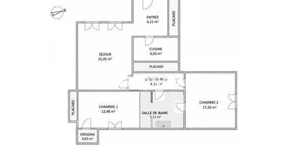 À vendre Appartement 3 pièces 75 m² - Paris 75003