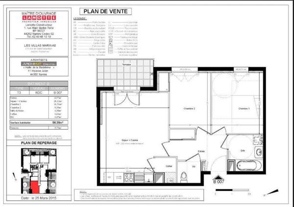 Appartement 3 pièces - 44380 Pornichet -  Pornichet
