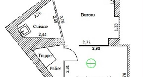 Location Local commercial 3 pièces 34.9 m² - Paris 75017