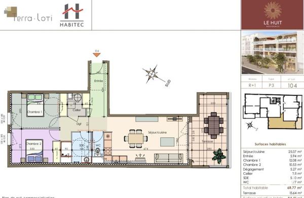 Appartement (neuf) à vendre 3 pièces 68 m² Nîmes