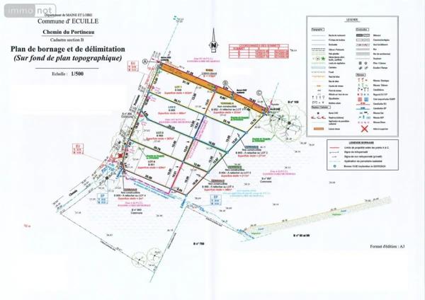 Achat - Terrain à bâtir Écuillé 49460 608 m 2