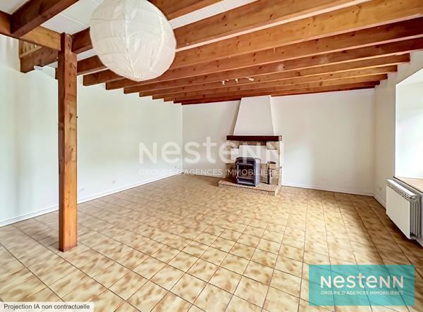 Maison longère en campagne de Plaintel  proche SAINT JULIEN, en impasse, 3 chambres, 1100 m² de terrain  !