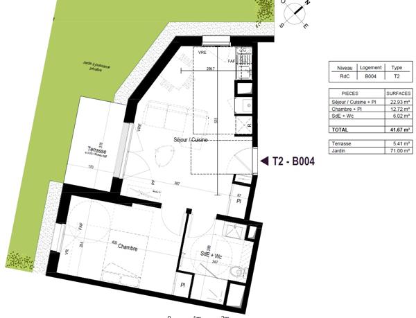 LOCATION TYPE II GARDEN PARK II B004,  
Angers 49000