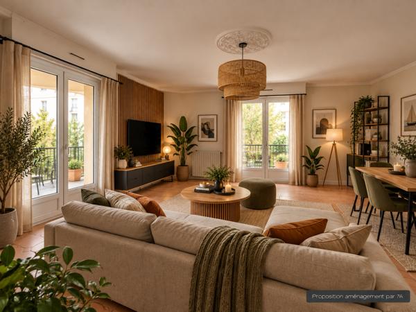 Appartement 3 pièce(s) 2 chambre(s) 74 m²