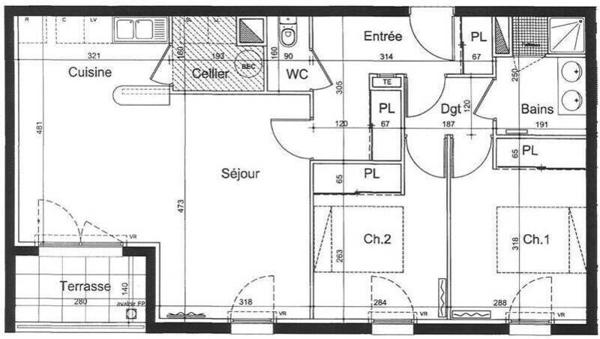 Appartement 3 pièces - 44100 Nantes -  MELLINET