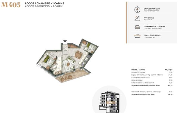 Appartement à vendre à Tignes (73320) - Savoie