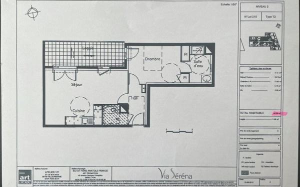 Appartement à vendre    2 pièces •  Saint-Fons