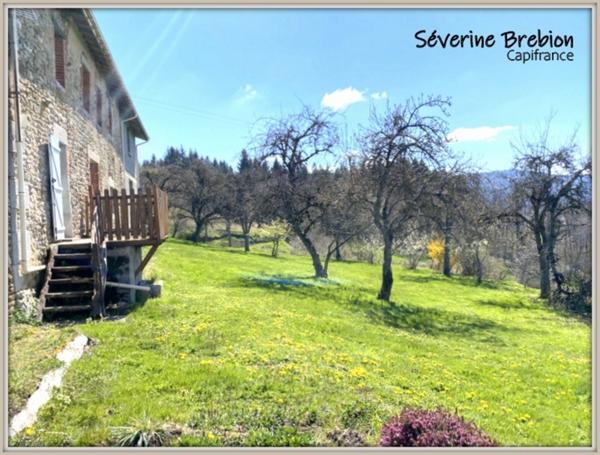 Maison à vendre 4 chambres, garage, terrain petit étang, VISCOMTAT (63)
