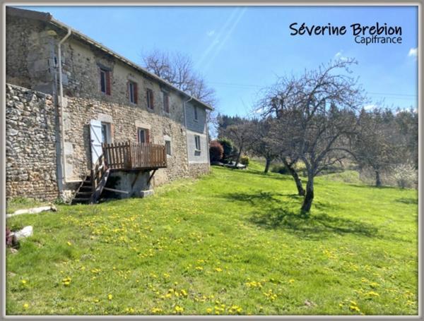 Maison à vendre 4 chambres, garage, terrain petit étang, VISCOMTAT (63)