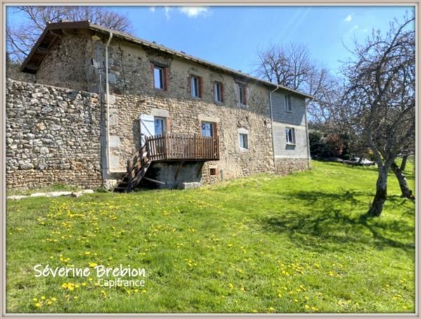 Maison à vendre 4 chambres, garage, terrain petit étang, VISCOMTAT (63)