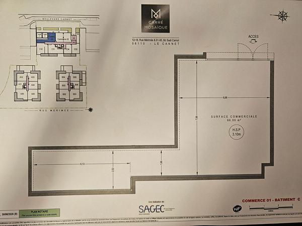 LOCAL COMMERCIAL BRUT À LOUER 66 m² + CAVE - IMMEUBLE NEUF