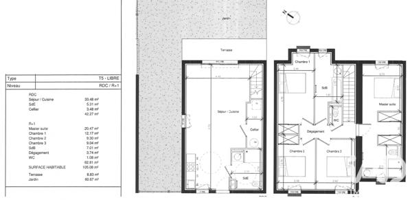Location appartement 5 pièces 105,08 m² Frontignan