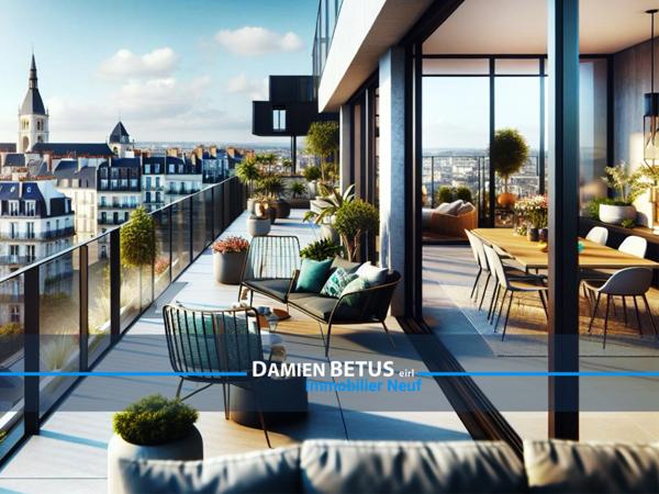 appartement à vendre 5 pièces NANTES (44) 4 chambres et grande terrasse