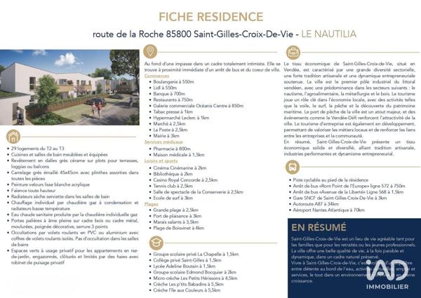 Appartement à vendre 3 pièces 57 m² Saint-Gilles-Croix-de-Vie