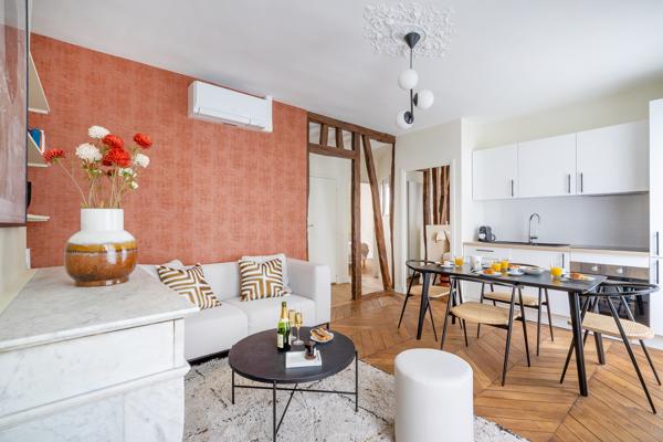 location 3 pieces 50m2 meublé - triangle d'or