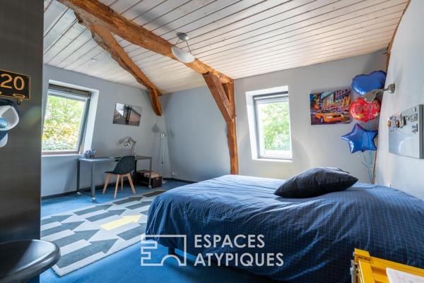 Authentique grange revisitée avec élégance et modernité