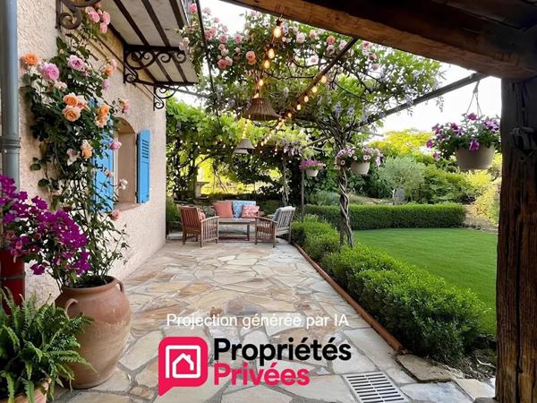 Rez-de-villa 181 m² avec jardin 300 m² - La Gaude