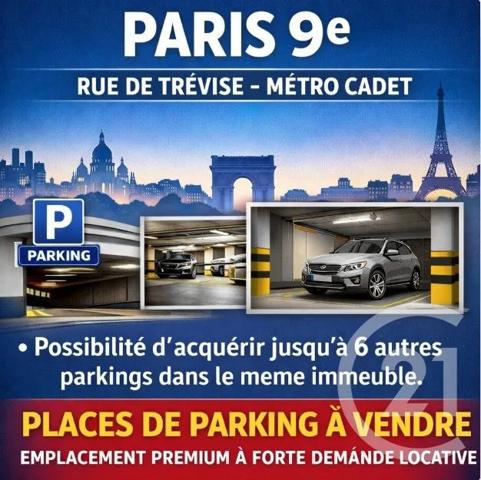 Parking à vendre  13,78 m 2   PARIS  - 75015