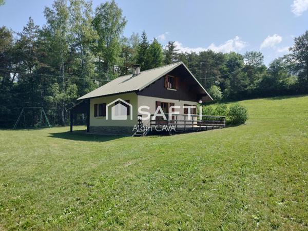 Chalet de 85 m² avec abri voiture sur 2063m² de terrain avec vue dégagé