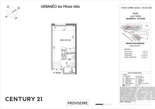 Appartement Studio à vendre  1 pièce - 17,79 m2 ALES - 30