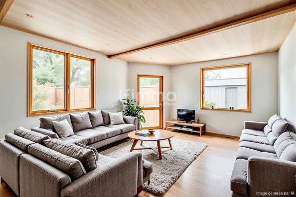 Maison individuelle de plain-pied avec 2 garages