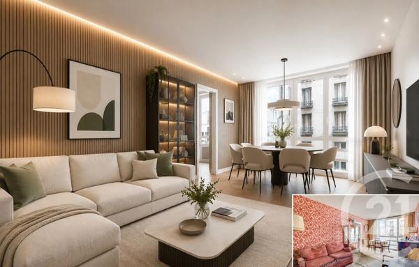 Appartement F3 à vendre  3 pièces - 72,70 m 2   MONTROUGE  - 92