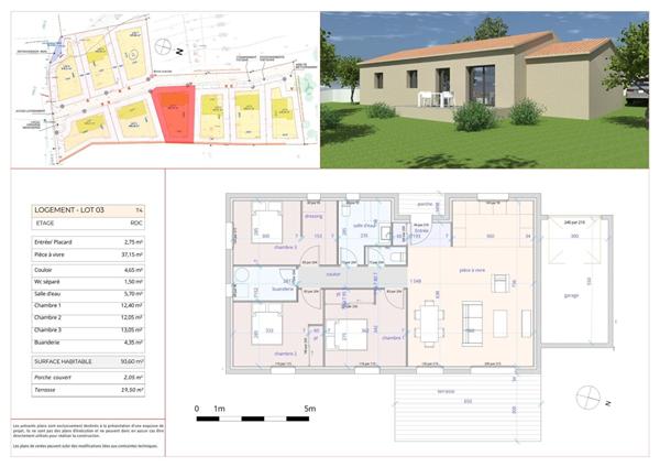 A VENDRE Poggio Mezzana Maison neuve t4+ terrain  854.70m²