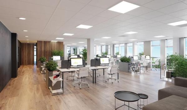 Bureaux à louer ou à vendre à Nanterre avec terrasses et espaces lounge
