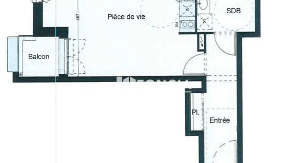 Location Studio 39.34 m² - Nantes 44100