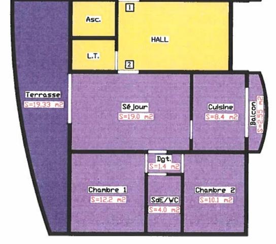 Appartement DIDIER T3 Fort de France + Box