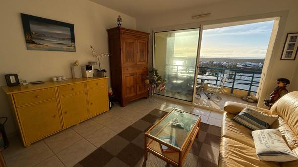 QUIBERON - Vente appartement vue mer de 58m² avec 2 chambres, cave et garage