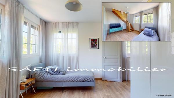 Demeure de 190 m2 habitables de 8 pièces, 5 chambres + cave sur un terrain clos de 1000 m2 sans vis-à-vis.