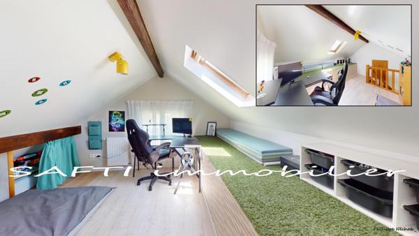 Demeure de 190 m2 habitables de 8 pièces, 5 chambres + cave sur un terrain clos de 1000 m2 sans vis-à-vis.