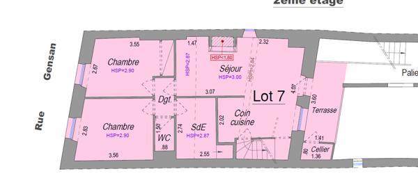 T3-T4 avec terrasse à rénover – Bordeaux Saint-Michel  - Immeuble Pierre