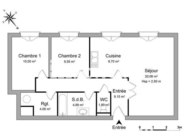Location Appartement 3 pièces 67.01 m² - RESIDENCE LES MOISSONS Rethel 08300
