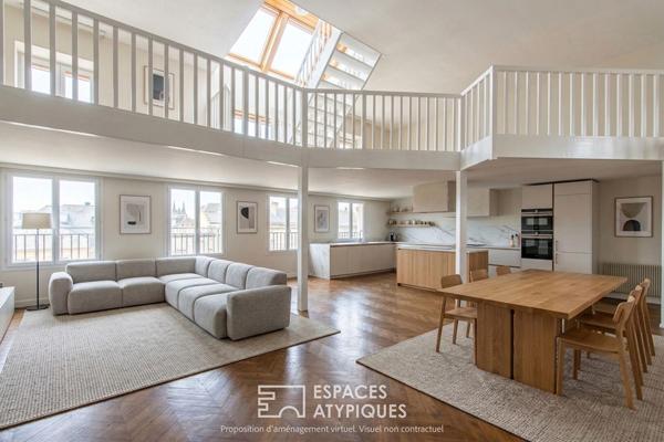 L’insoupçonnable appartement triplex à réinterpréter