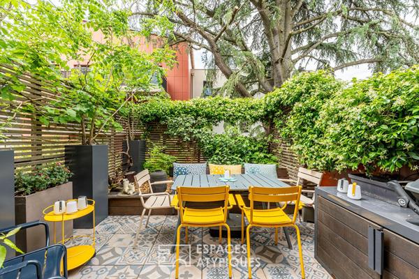Duplex « Esprit Maison » avec terrasses et bassin privatif à 3 min du métro