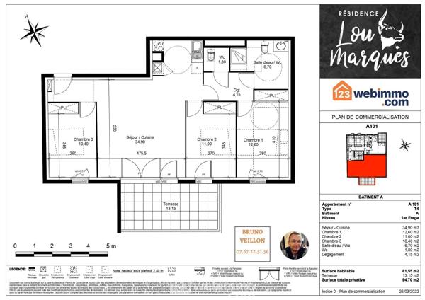 Appartement 81 m² à Vendargues 34740