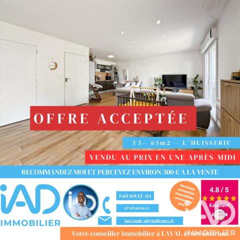 Maison à vendre 3 pièces 65 m² L'Huisserie
