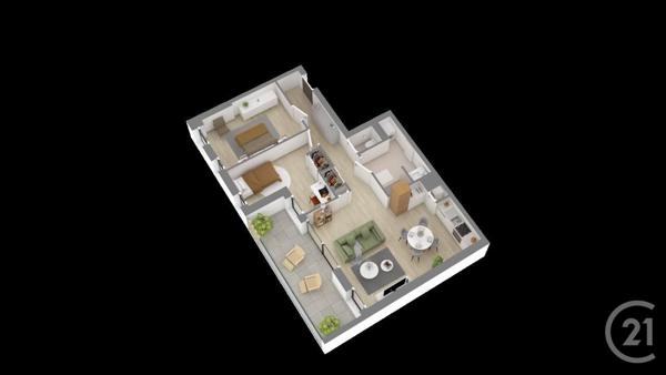 Appartement T3 à vendre  3 pièces - 63,38 m2 PORNIC - 44