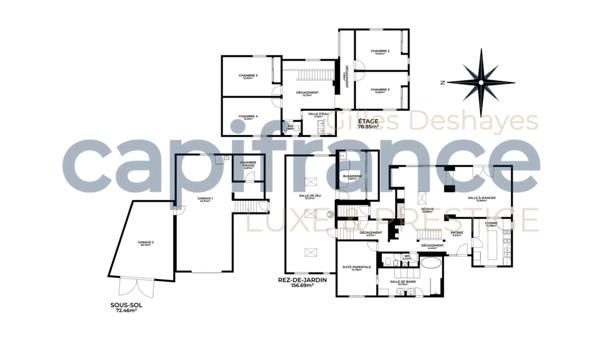 Montmerle-sur-Saône 226m² - 3300m² - Piscine - 5 Chambres - 2/3 Garages