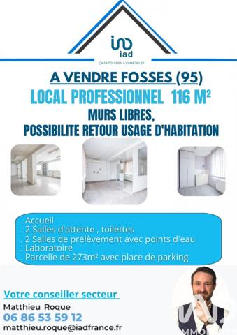 Murs commerciaux  à vendre 116 m² Fosses